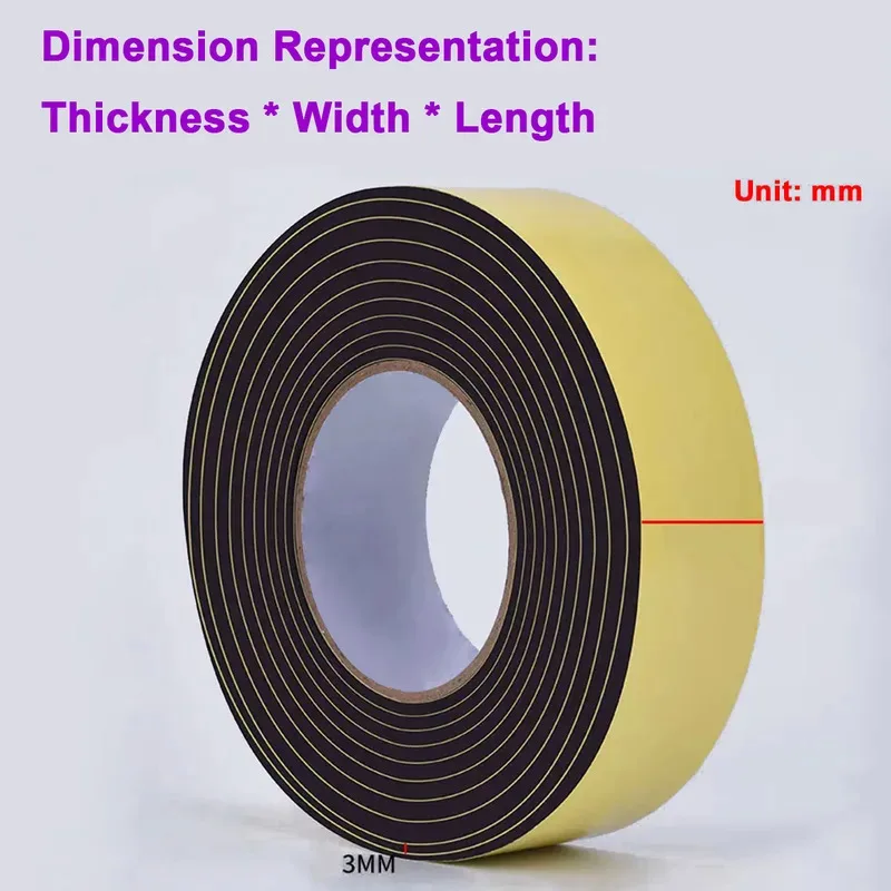 

EVA Black Foam Tape Single Sided For Cushioning Shockproof Anti Collision Sealing 0.5-3mm