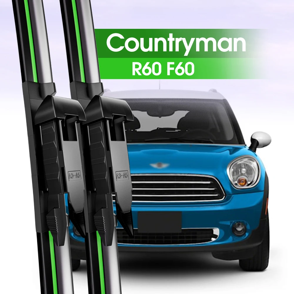 Lâminas de limpador de pára-brisa dianteiro para Mini Countryman, acessórios para pára-brisas, R60, F60, 2010-2023, 2011, 2016, 2017, 2 peças