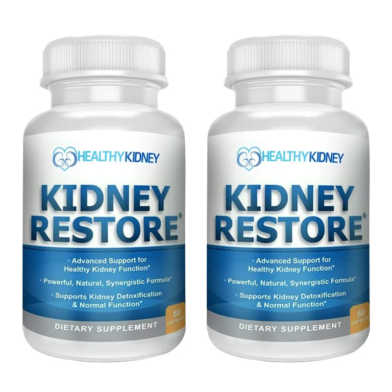 2 Bottles Kidney Restore Supplement -  Kidney Cleanse Detox & Repair and Bladder Support