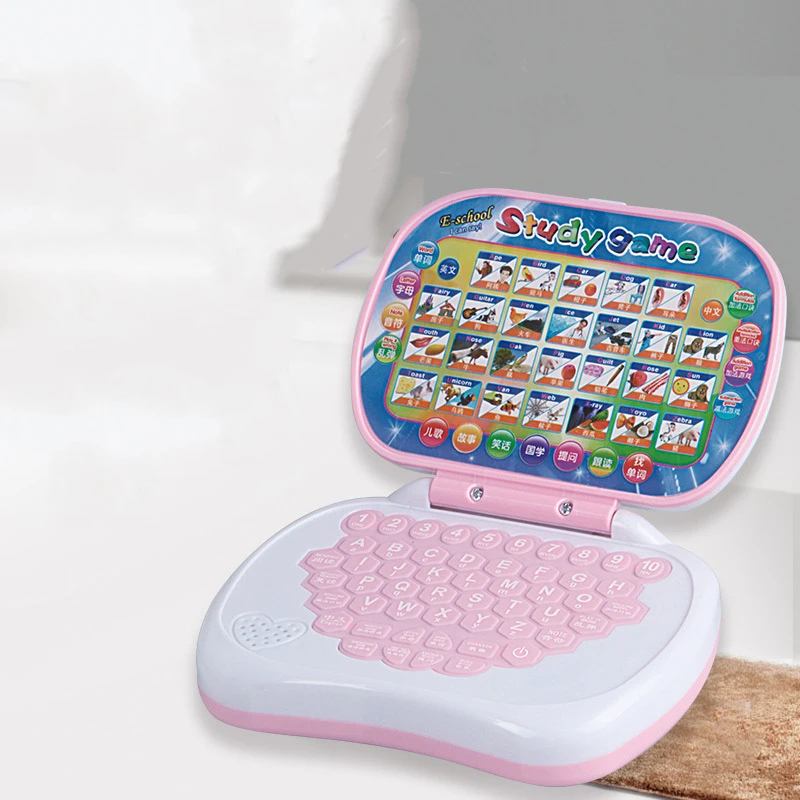 Máquina de aprendizaje multifunción, Mini máquina de lectura de puntos, máquina educativa de educación temprana de dibujos animados rosa y azul, juguetes para niños