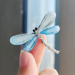 New Elegant Simulation Dragonfly Brooches For Women Unisex Fashion Cartoon Lovely Insect Brooch Pins Party Office Jewelry Gifts
