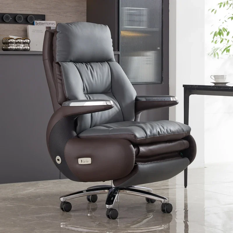 Commerce Mobile Office Chairs Ergonomic Luxurious Meeting Recliner Office Chairs Leather Comfortable Furniture Bürostuhl LLOC