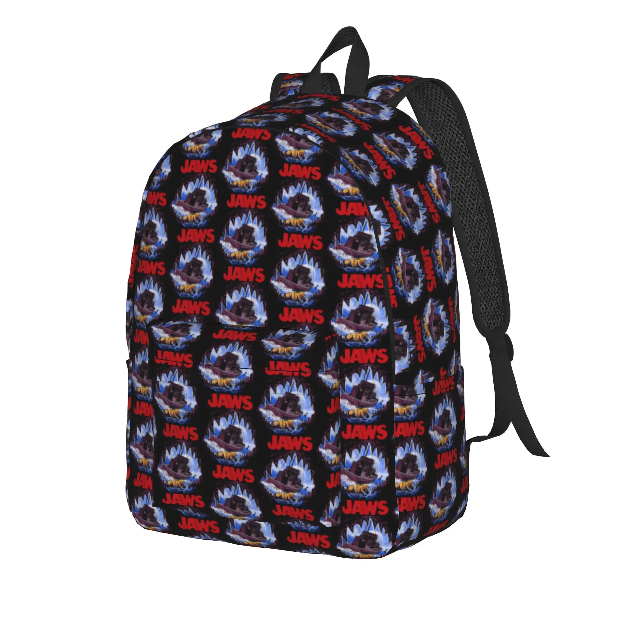 Jaws Mouth View Of Orca Poster Backpack  Boy Girl Polyester Sport Backpacks Soft Leisure High School Bags Rucksack