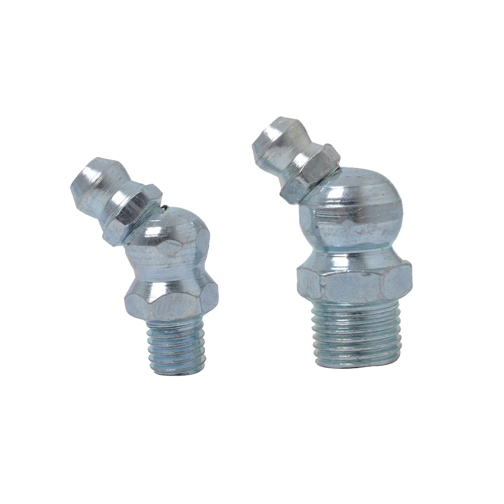 Zerk Fitting Kit Case Zinc Plated SAE Assortment Grease Fitting Tool Set for Machinery Equipment Repair