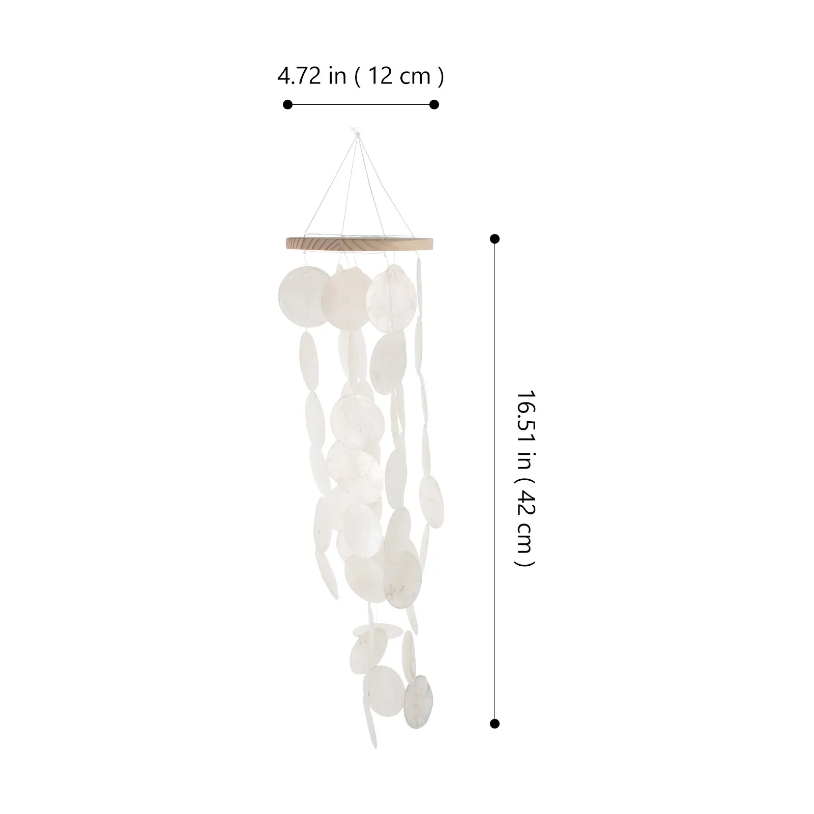 Shell Wind Chimes Compact Size Creative Design Home Balcony Patio Hanging Decor Relaxing Sound Decorative Wind Bell Outdoor