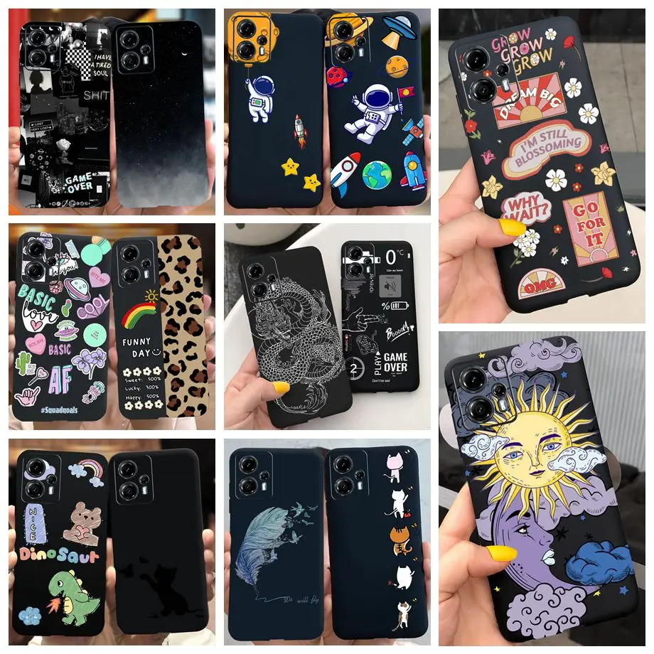 Funda de silicona suave para Motorola Moto G13, carcasa trasera negra de TPU de 6,5 pulgadas para Moto G13 G 13 MotoG13, parachoques Coque Cool Style
