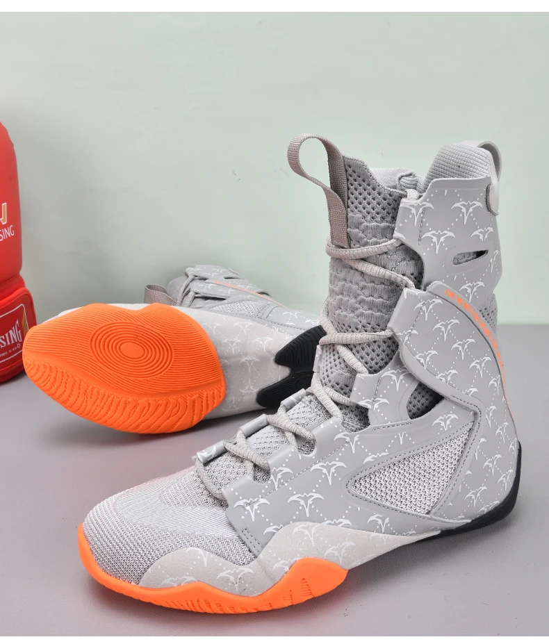 Herren Rutschfeste Boxschuhe Komfortable Kampf- und Ringkampfschuhe Leichtgewichtige Übergrößen High-Top Professionelle Ringerschuhe für Training – Detail 20