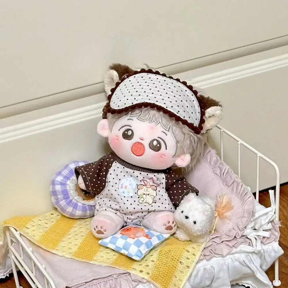 

Футболка с героями мультфильмов, хлопковая кукольная одежда 20 см, фуражка, модная хлопковая кукольная одежда, наряд, белая кукольная одежда, хлопковая кукла 20 см