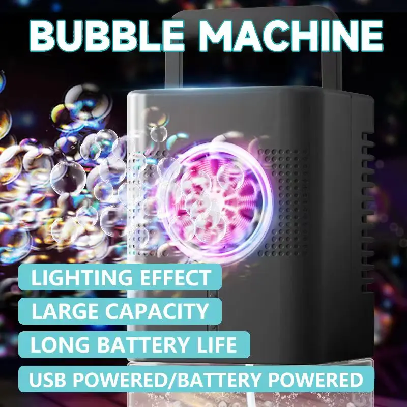 Bellenblaasmachine speciaal ontworpen voor buitenfeestjes, met een capaciteit van 400 ml, is een draagbare bubbel met lange levensduur en grote capaciteit