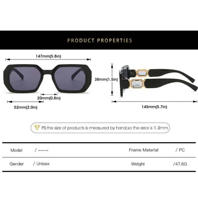 Polygonal Frame Sunglasses Brand Designer Shades Oculos De Sol Polarized Sun Glasses Unique For Women Men Oversized Eyeglasses