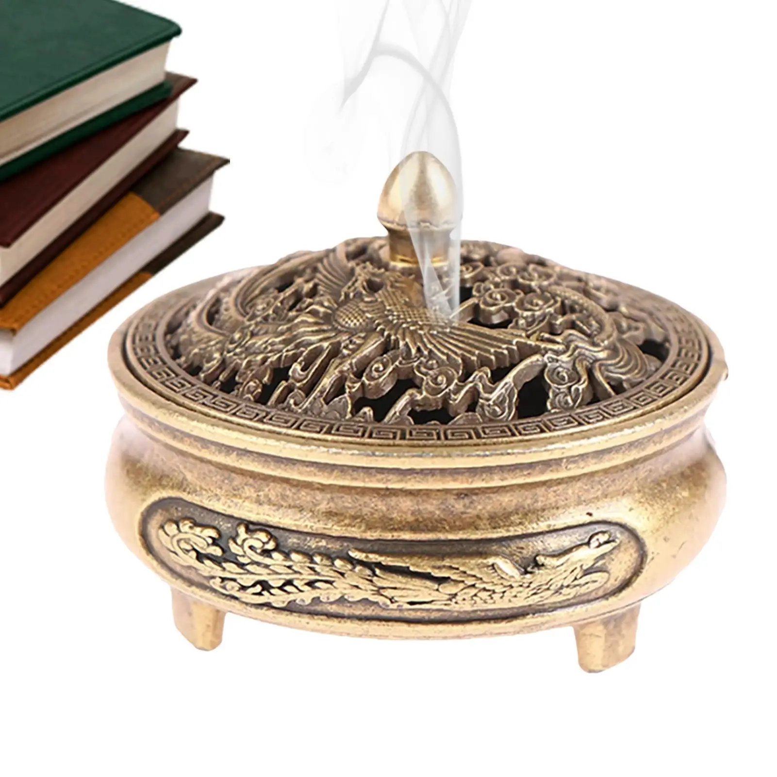 1PC Longfeng Fingertip Stove Three-Legged Small Incense Burner Non-Stick Powder Tray Creative Aroma Burner Mini Aroma Diffuser