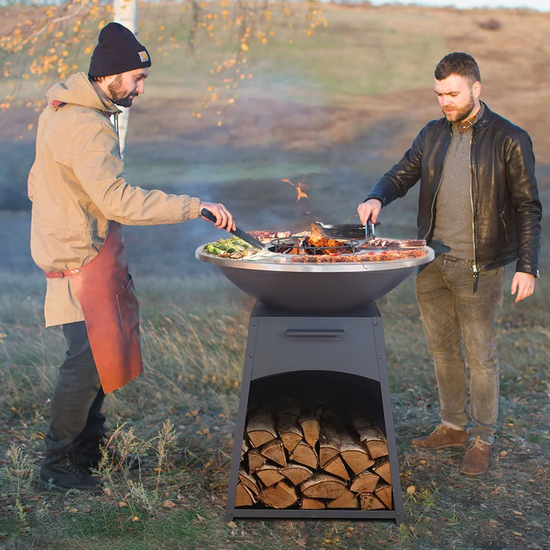 

Vertical Wood Stove Outdoor BBQ Bonfire Garden Villa Heating Stove Patio BBQ Firewood Stove
