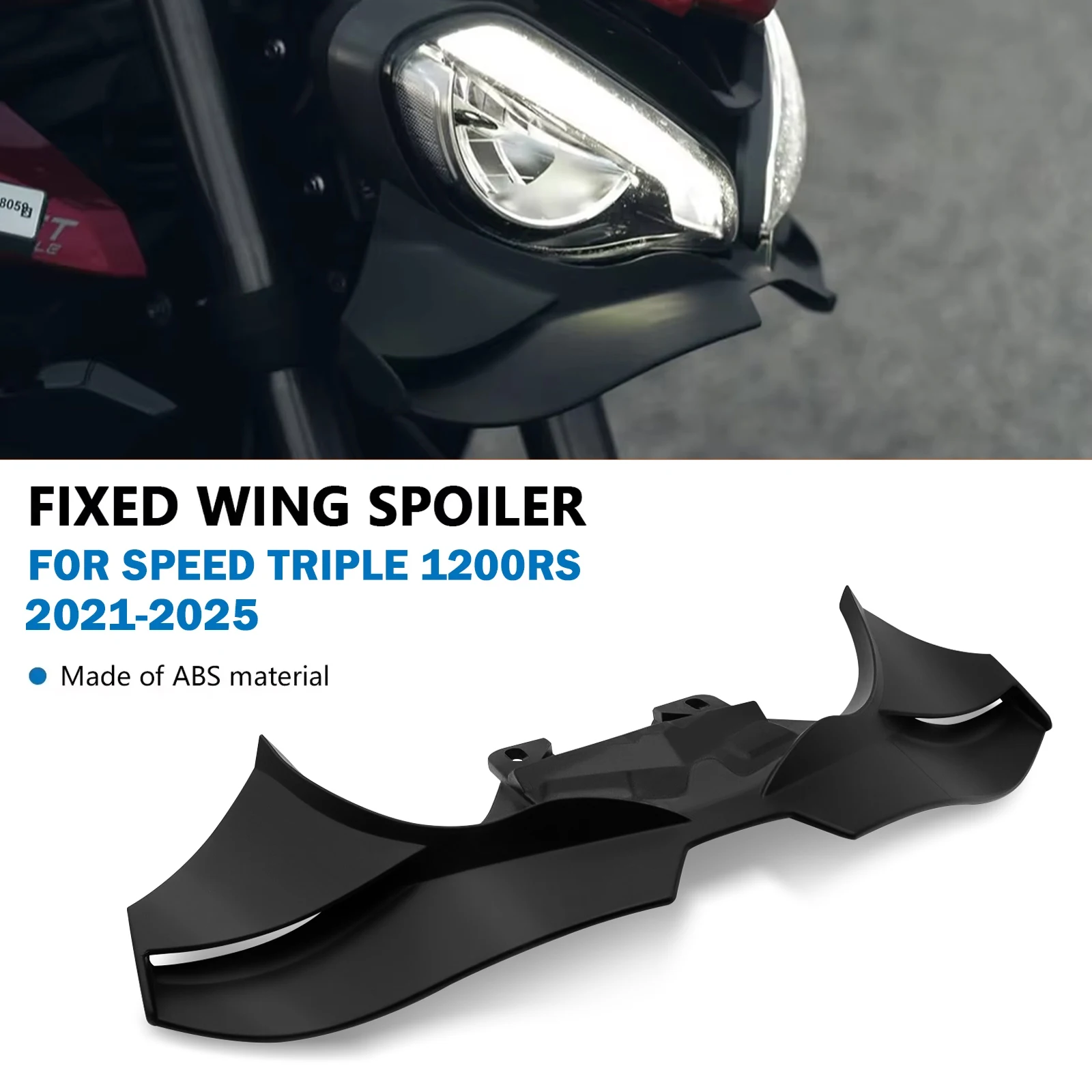 For Speed Triple 1200RS 2024 2025 1200rs 2021-2025 Motorcycle Frontal Spoilers Downforce Winglet Aerodynamic Wing Front Spoiler
