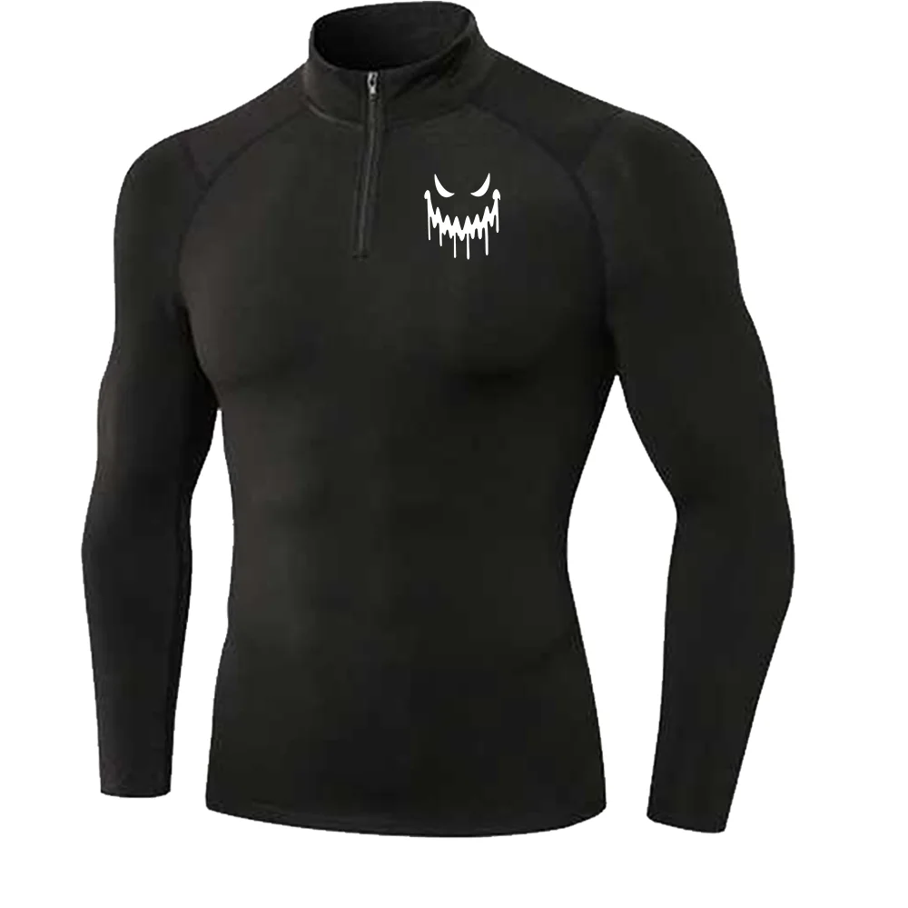 Men's Quick Dry Breathable Quarter Zip Polo Shirts Slim Fit Stretch Short Sleeve Stand Collar Workout Training Sport GYM view 2
