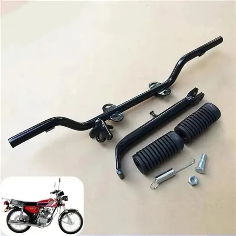 Pedais de motocicleta conjunto de ferro horizontal é colocado quadro suporte de perna lateral para honda cg125 cg 125 cg150 zj125 cg 125cc