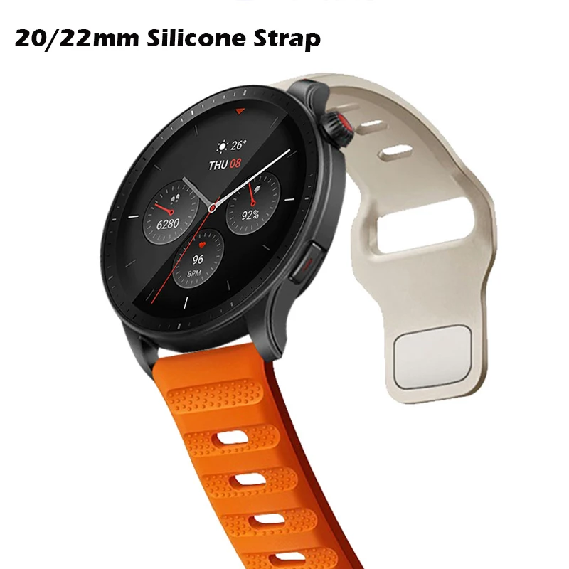 20mm 22mm Strap For Samsung Galaxy watch 7 6 5 4 classic active 2 Gear S3 Loop silicone bracelet correa For HUAWEI GT 4 3 2 band