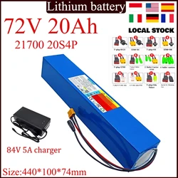 72V 20Ah 20S4P 21700 lithium battery pack with the Same Port 40A BMS high-power 3000W Power tools, spare batteries battery