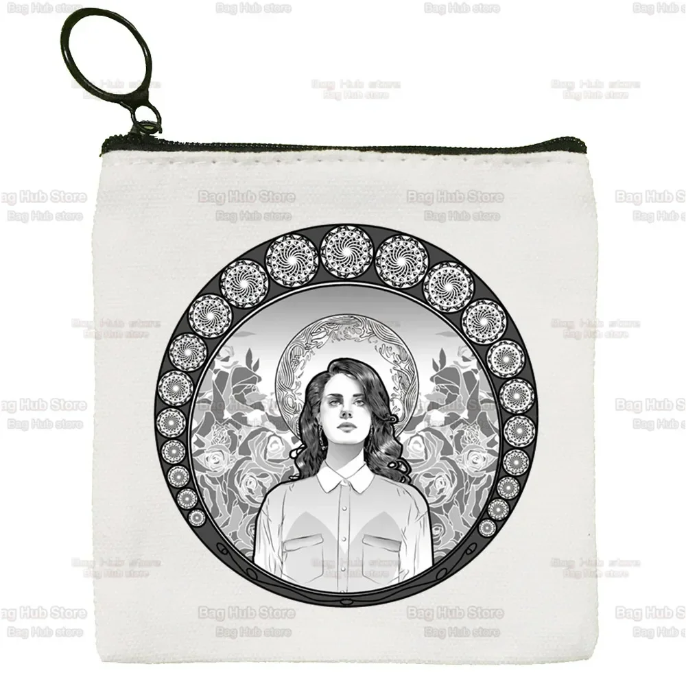 لانا ديل ري النسخة الكورية بسيطة صغيرة مربع قماش محفظة نسائية للعملات المعدنية مخصص محفظة نسائية للعملات المعدنية التوضيح مفتاح حافظة بسيطة حقيبة ملابس صغيرة #5