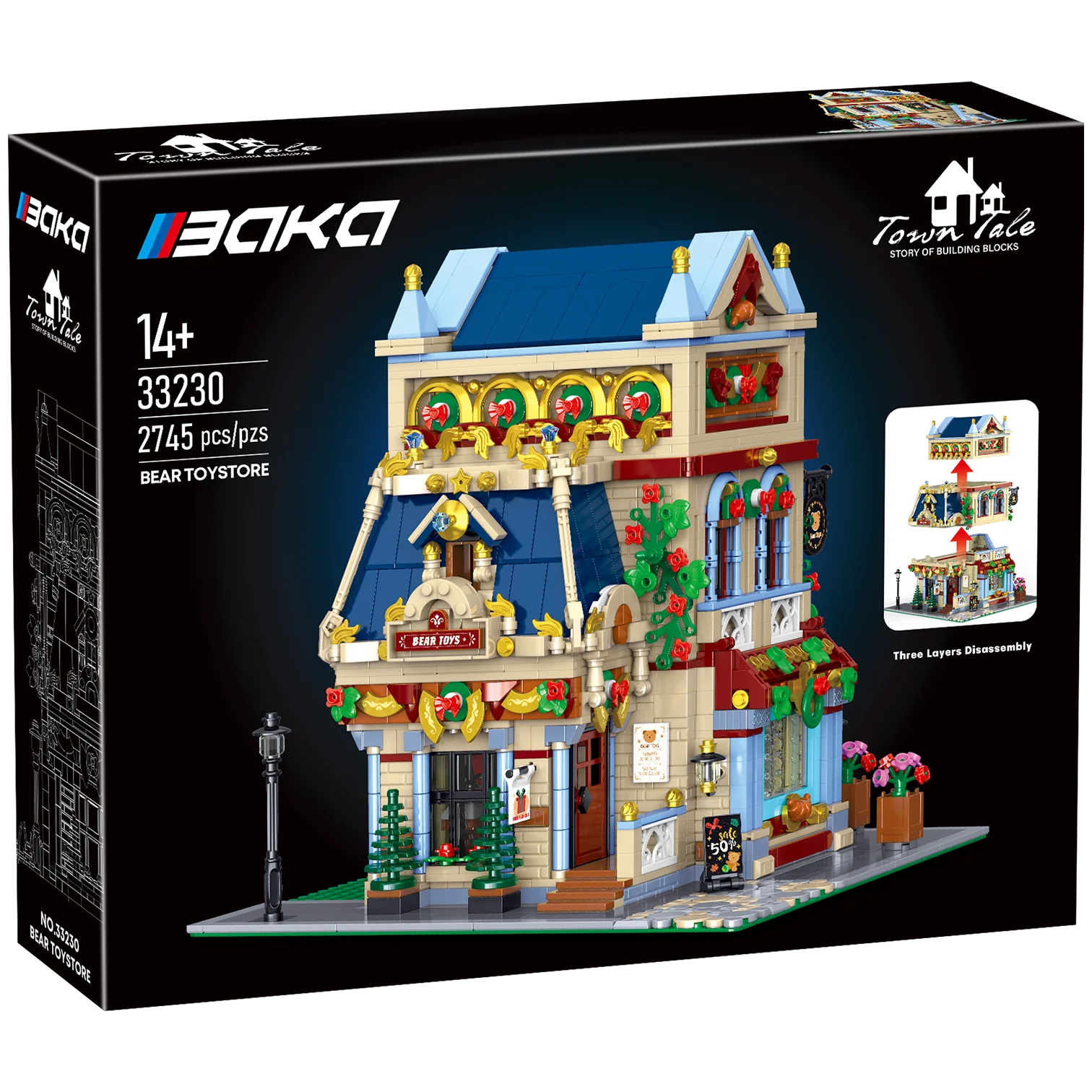 Fai da te architettura creativa moderna BAKA modello di blocco 2745 pezzi set di assemblaggio di particelle collezione domestica regalo giocattolo festival per bambini