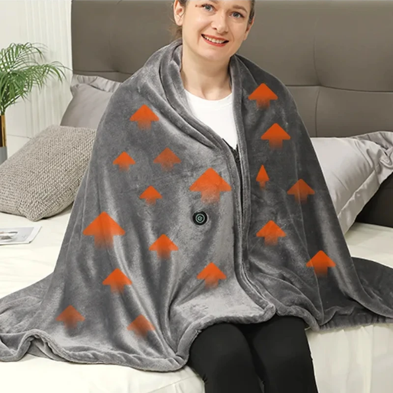 USB Electric Blanket Portable Heating Cover for Dormitory Outdoor Use Electric Mattress Warm Body Shawl