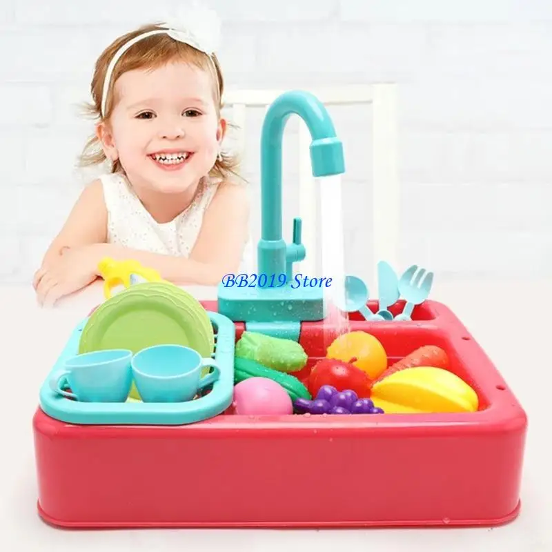 Q0kb gootsteen speelgoed vaatwasser spelen speelgoed met stromend water keuken speelgoedgerechtspeelgoed