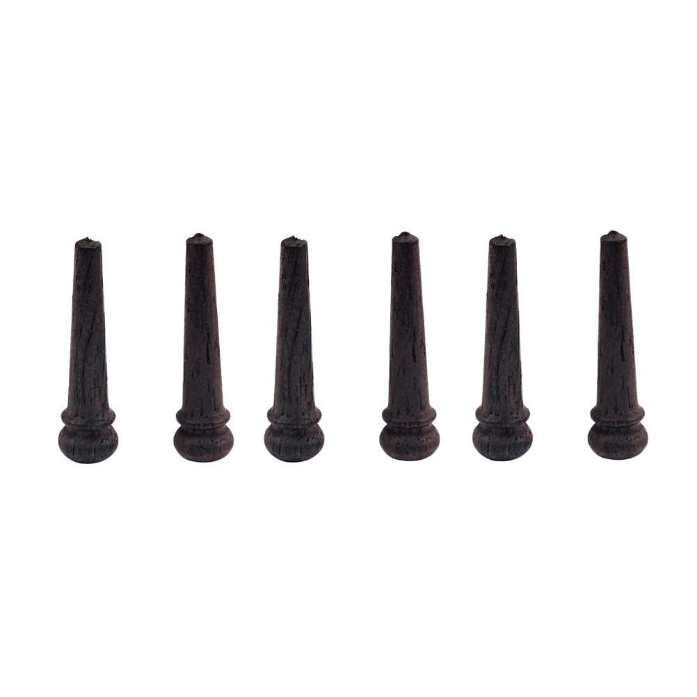 

6 pcs Rosewood Guitar Bridge Pins Natural Fragrance Durable Acoustic String Pegs Replacement Parts For Folk Guitar