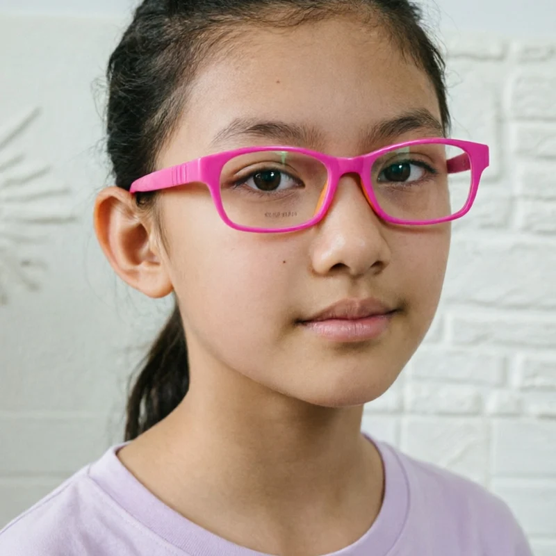 

Retail Sales Kids Environmental TR90 Bendable Safety Rectangle Big Size Optical Eyeglass Frames with Adjustable Strap TC299