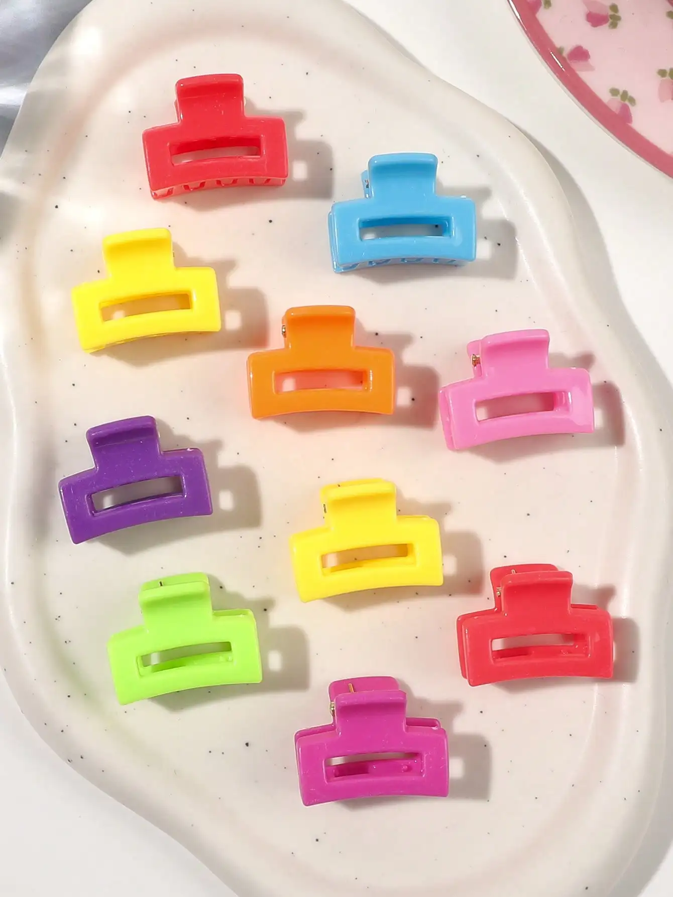 10 Stück Sommer-Macaron-Haarspangen für Frauen und Mädchen, 2,5 cm Rechteckige Haarklammern für Dünnes und Dickes Haar – Detail 11