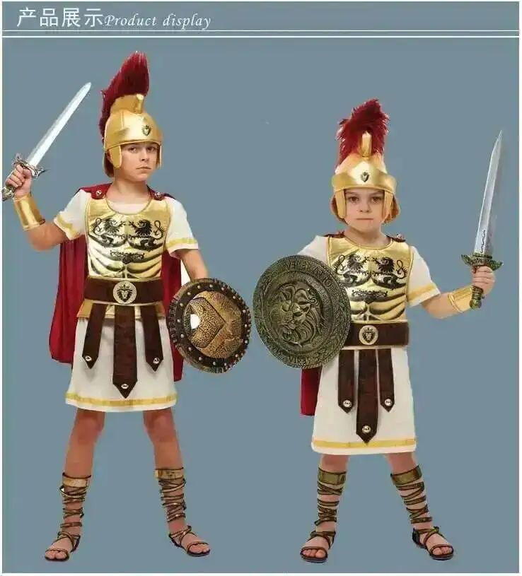 Disfraz de Guerrero Romano Griego, Soldado Gladiador, para Hombres, para Fiestas de Halloween, Pascua y Eventos Temáticos Antiguos