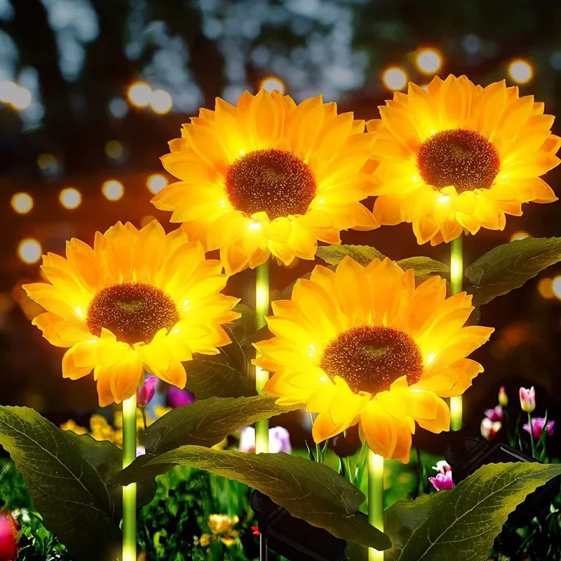 

Creative Solar Light Ground Plug-in Lamp Single-head Sunflower Flower Lamp Garden Villa Courtyard Lawn Landscape Atmosphere Lamp