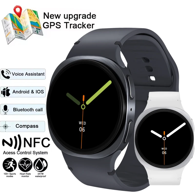 Smart Watch GPS Track Smart Watches For Men Women Sport Heart Rate Bluetooth Call NFC IP68 Waterproof Compass Smartwatch 8 Mini