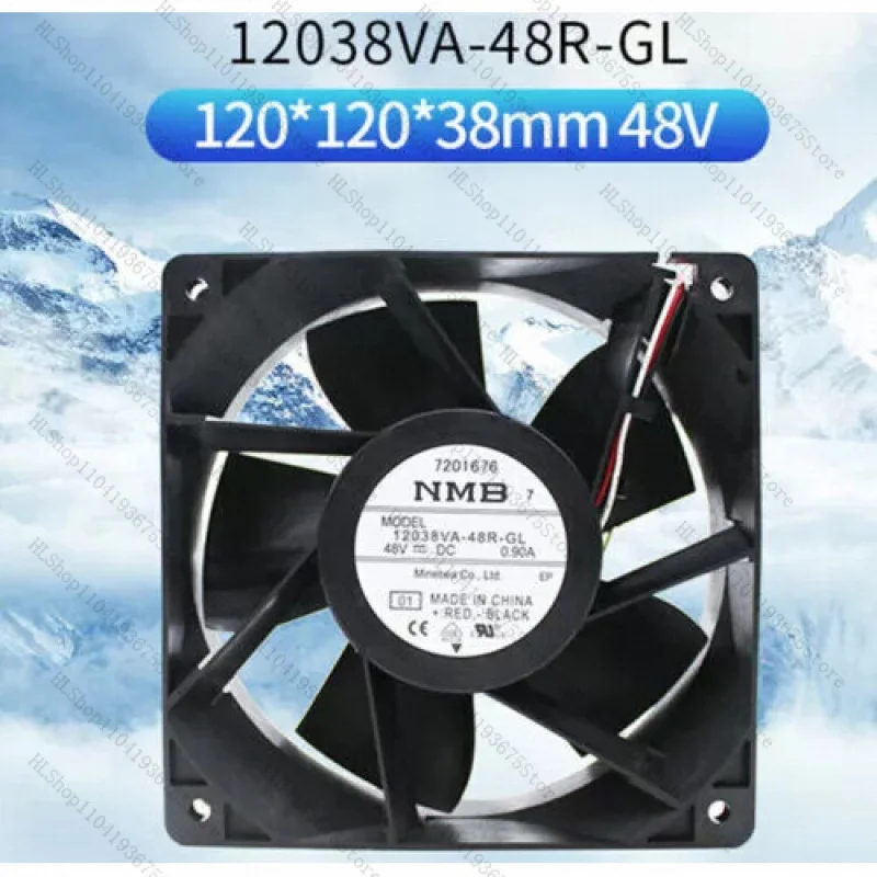 per ventola di raffreddamento violenta NMB 12038VA-48R-GL 48V 0,9A 12CM