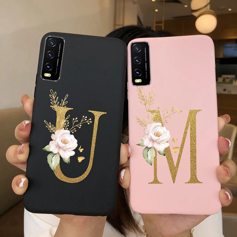 For Vivo Y20 Case Cover Pretty Letters Silicone Soft TPU Back Cover for Vivo Y20 Case Bumper For VivoY20 Y 20 V2029 6.51'' Funda