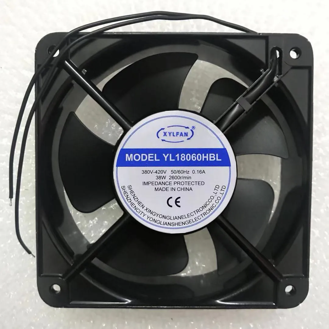 

YL18060HBL AC 380V 0.16A 180x180x60mm 2-Wire Server Cooling Fan