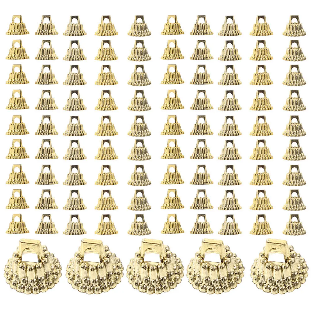 100 pçs plástico ornamento de natal cabides tampas redondas diy topper bonés para árvore de natal decoração festiva decoração de festa de natal