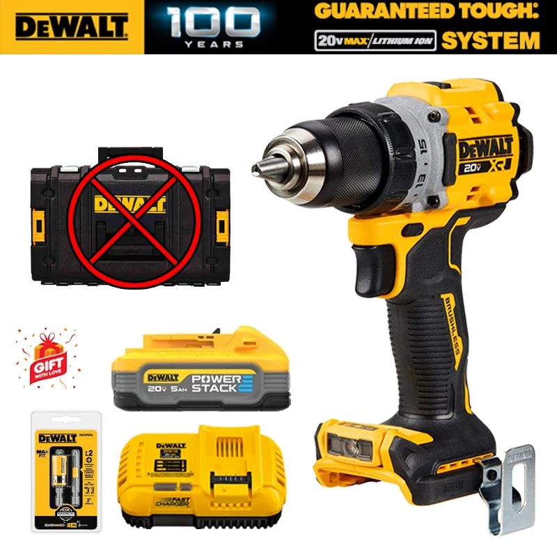 

DEWALT DCD800 Cordless Drill Driver With 20V Lithium Battery Brushless Motor Rechargeable Drill Power Tool DCD800 DCB1104 DCB118