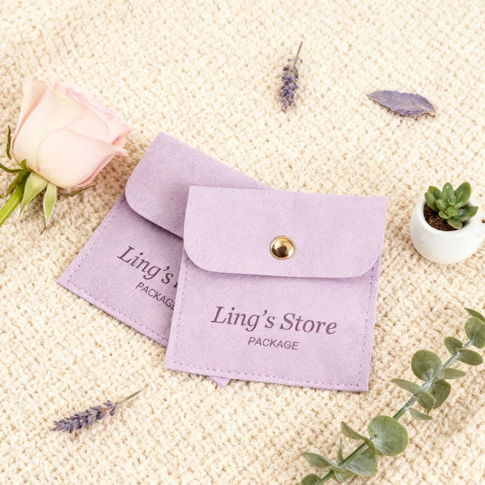 

50 шт. фиолетовый индивидуальный логотип 8x8 см из микрофибры, замшевая сумка для ювелирных изделий, упаковка для ювелирных изделий, сумки для хранения, свадебный подарок, карманы для конфет