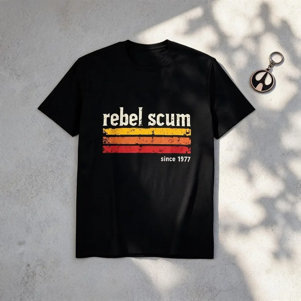 Rebel Scum Since 1977 Classic Retro T-Shirt Streetwear Casual