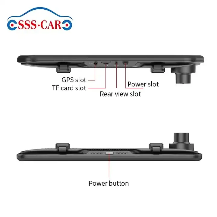 10'' Mirror Dash Cam Night Vision 1080P FHD Full Touch Screen Front and Rear View Backup Camera for Cars view 5