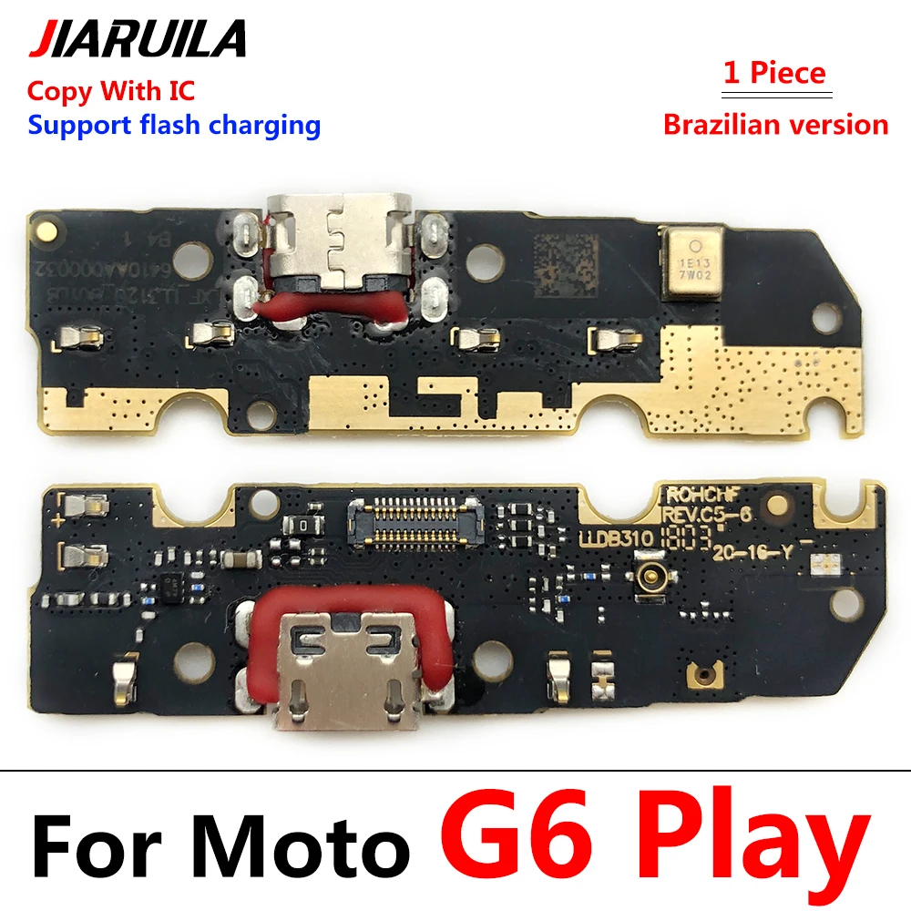 

10 Pcs For Motorola Moto G6 Play USB Micro Charger Charging Port Dock Connector Microphone Board Flex Cable