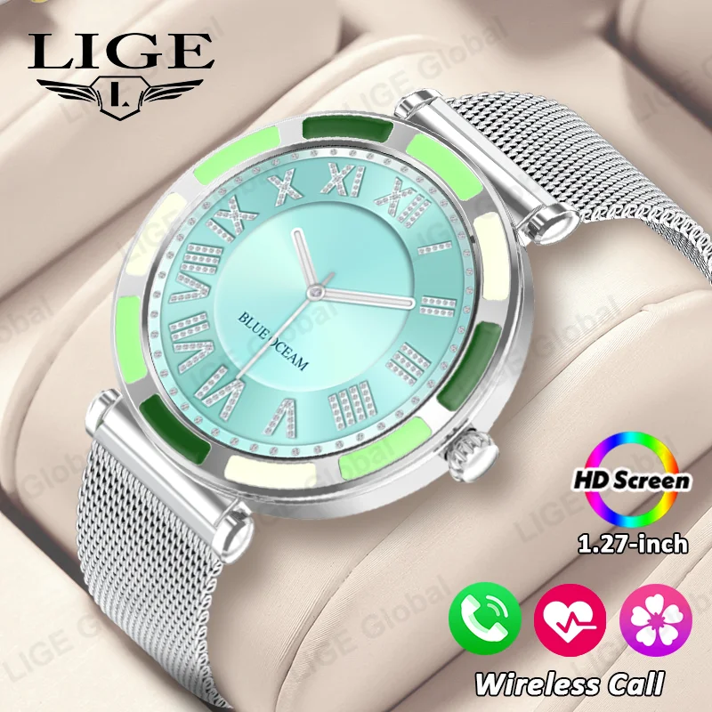 

Смарт-браслет LIGE для Android и IOS, женские умные часы с измерением пульса и уровня кислорода в крови, водонепроницаемые спортивные смарт-часы, подарок для женщин, с возможностью создания индивидуального циферблата