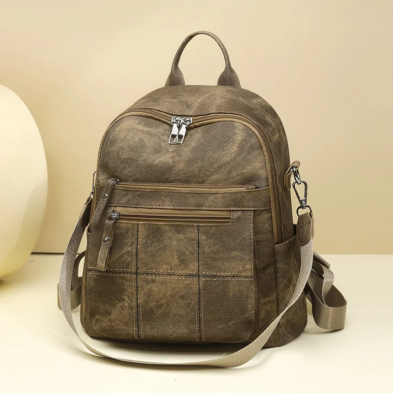 Light Style Excellent Fashion Stitched Backpack Business Laptop Bag Travel Large Capacity Casual Backpack Gifts For Girls