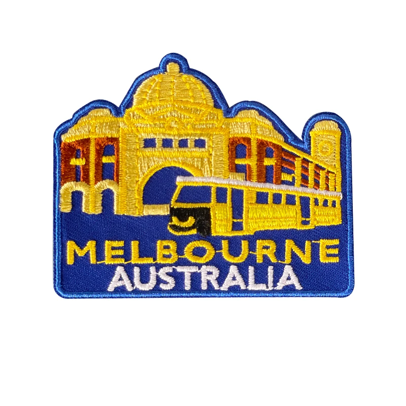 Australia Kangaroo Koala Animal Sydney Melbourne Architectural Logo Embroidery Patch Clothing Accessories Decoration Back Glue