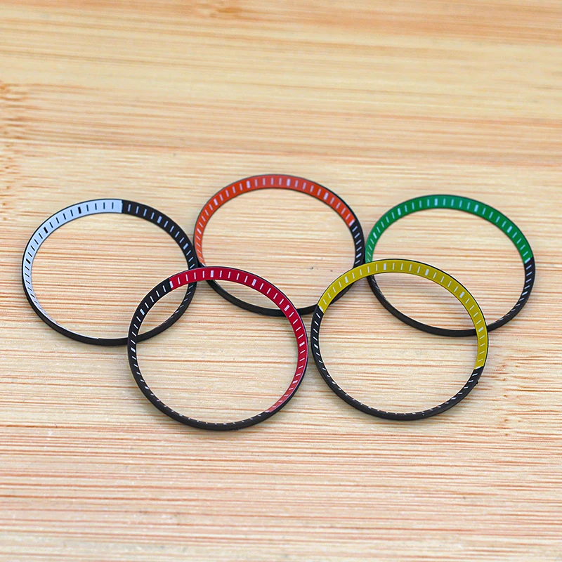 Dwa kolory 30.5mm zegarek plastikowy rozdziałów średnica wewnętrzna 27.5mm pasuje do Seiko SRPD SKX007 SKX009 części do naprawy zegarka