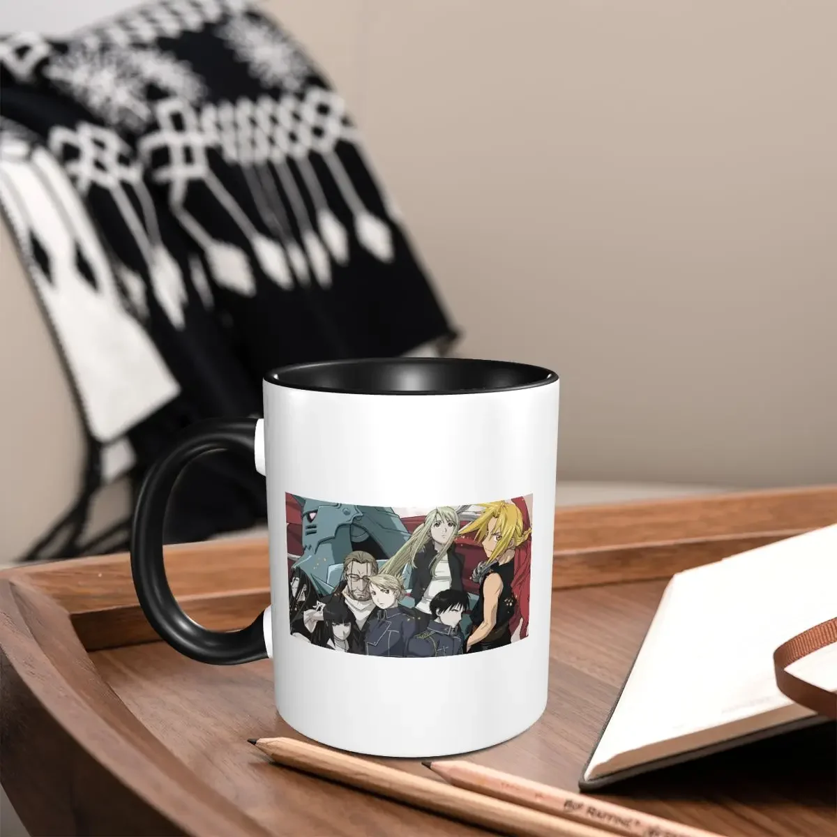 Fullmetal Alchemist Anime Mug Funny Ceramic Coffee Cups Tea Mugs Milk Cup Drinkware Gifts for Friends