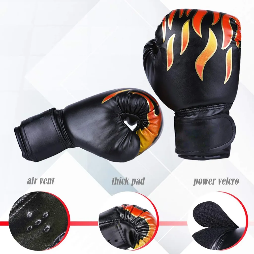 WOSWEIR 6OZ Kids PU Kick Boxing Gloves Punching Karate Muay Thai Guantes De Boxeo Free Fight MMA Sanda Training Equipment