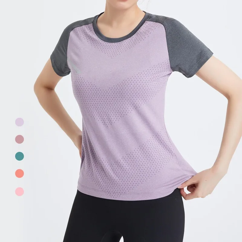 

Sports T-shirt Training Fitness Clothes Women Short Sleeves Sweat Does Not Stick To The Body Cool Breathable Yoga Clothing Top