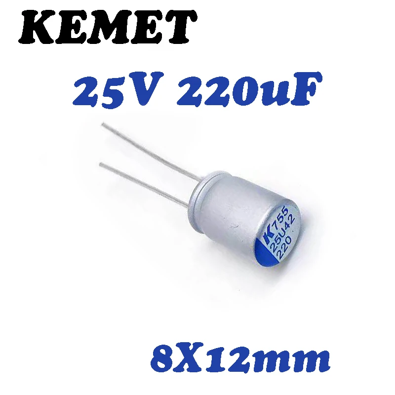 25V220UF 8x12mm KEMET EA755KS227M1EAAE025 Solid state capacitor 220uf25V K755 25U42 220
