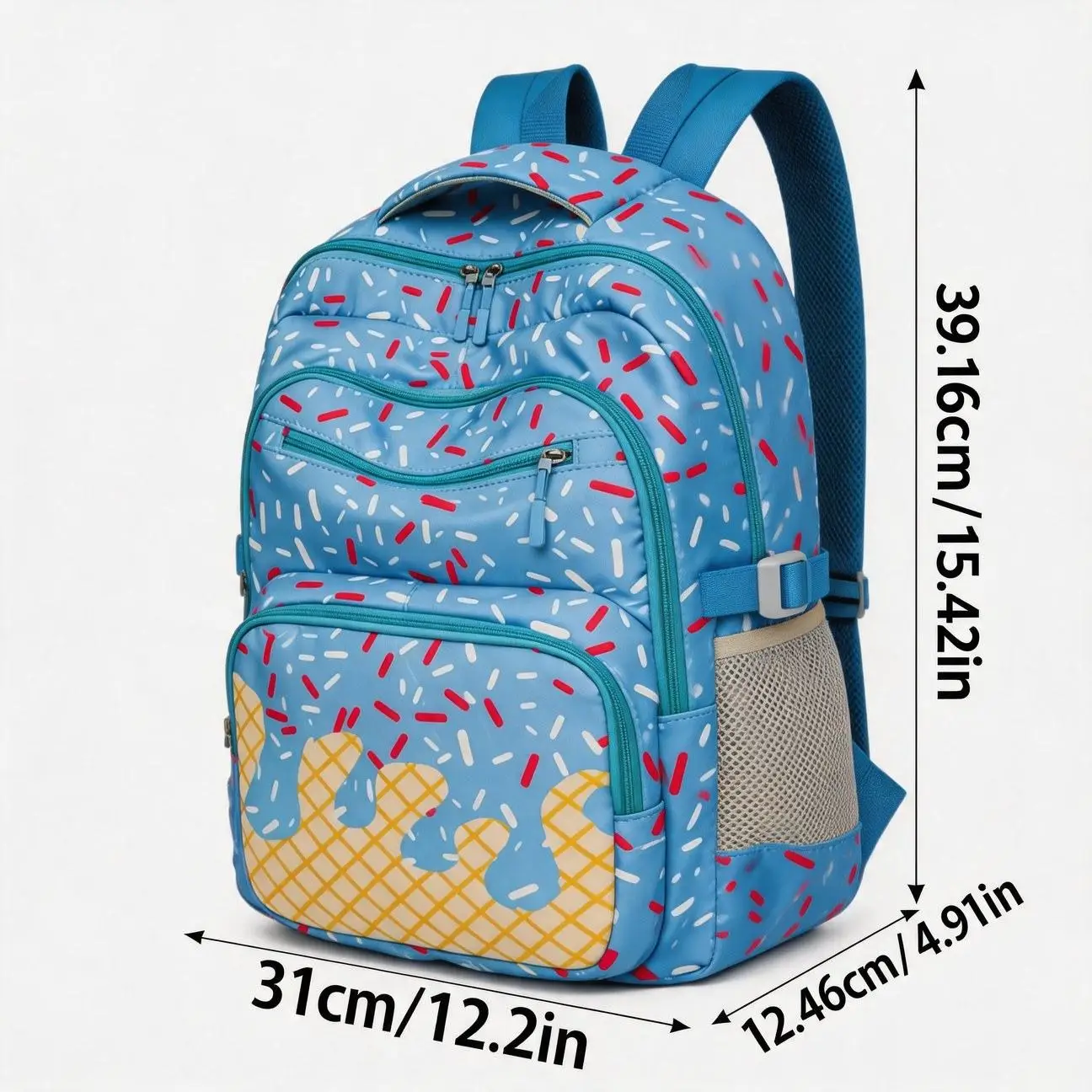 Pcs Set Casual Cute Backpack Crossbody Bag Storage Bag 3-Piece Set for School and Work