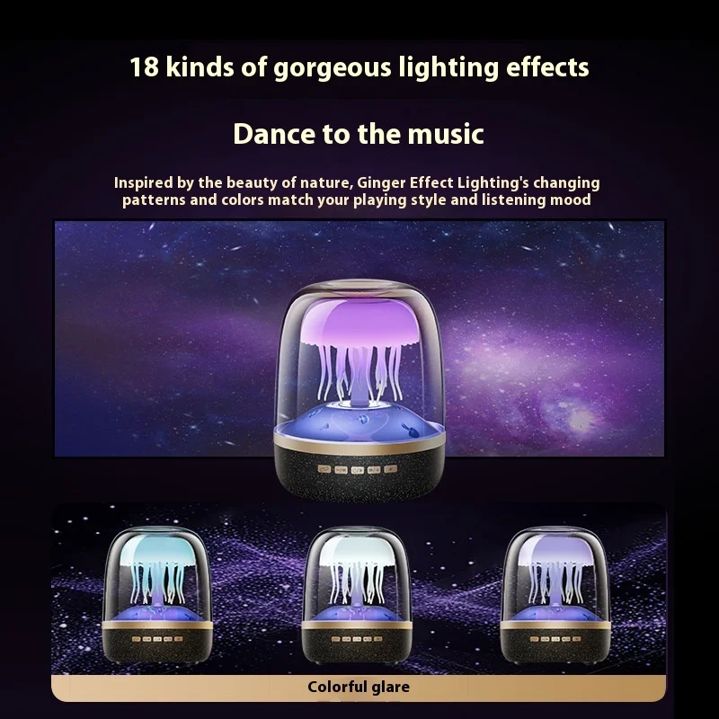 

Liuli 6th generation jellyfish light effect home panoramic high volume Bluetooth speaker